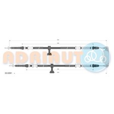 2x Handbremsseil hinten für Opel Vectra C Z02 | 24022360