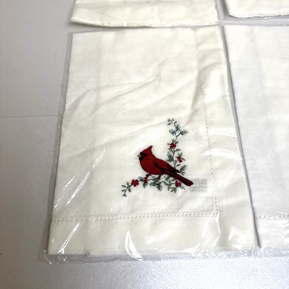 普法尔茨格拉夫冬莓晚餐餐巾纸4件套红色红衣主教圣诞节20x20 — 第 4/4 张图片