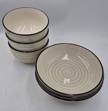 Vancasso Stoneware 6 Piece Bowl Set Grey Speckled Pattern Crockery Kitchen Ware