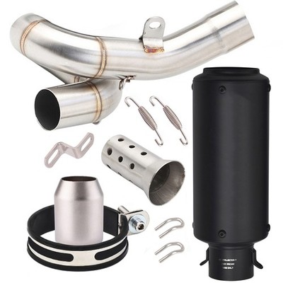 For Kawasaki Ninja ZX6R ZX636 2009- 2024 Exhaust Middle Link Pipe Muffler Tips