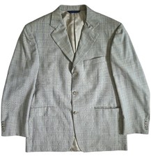 Burberry London Kensington Blazer Sport Coat Mens 40 S Wool Plaid Houndstooth