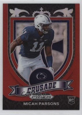 2021 Panini Prizm Draft Picks Crusade Red /299 Micah Parsons #175 Rookie RC 1u6