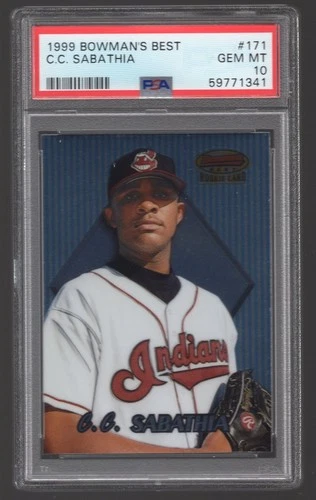 1999 BOWMAN'S BEST #171 C.C. SABATHIA ROOKIE RC PSA 10 New Holder