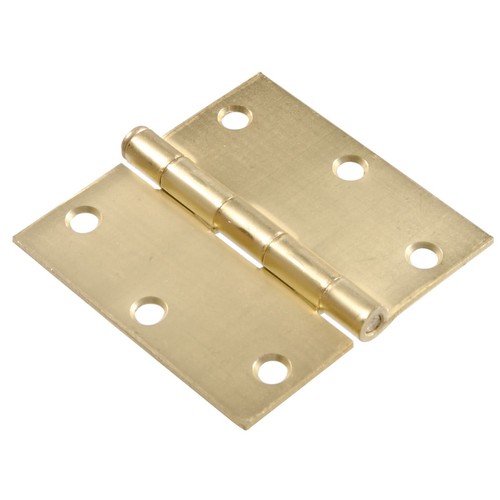 Hillman Square Corner Security Stud Hinge Zinc and Yellow Dichromate 852598