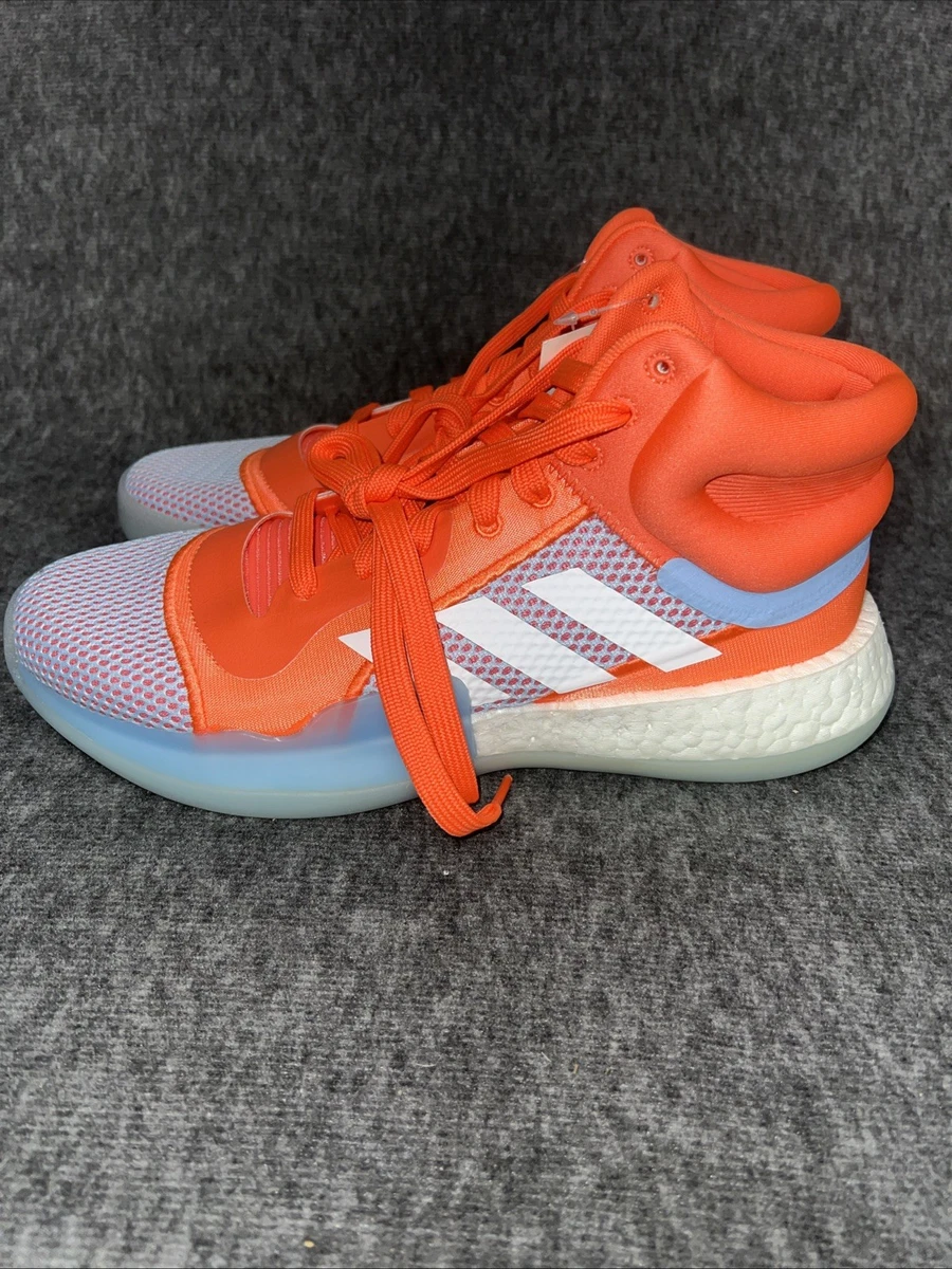 Adidas Marquee Boost High Hi-Res Coral Blue Basketball Shoes Mens Size 12.5 adidas Marquee Boost Hi-Res Coral Blue for Sale  main image 3
