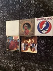 5 Mixed Lot Rock Vinyl LP Records - Beatles White Album, Grateful Dead + More