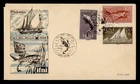 DR WHO 1958 SPANISH IFNI FDC STAMP DAY FISH/SHIP SEMI POST COMBO R83784