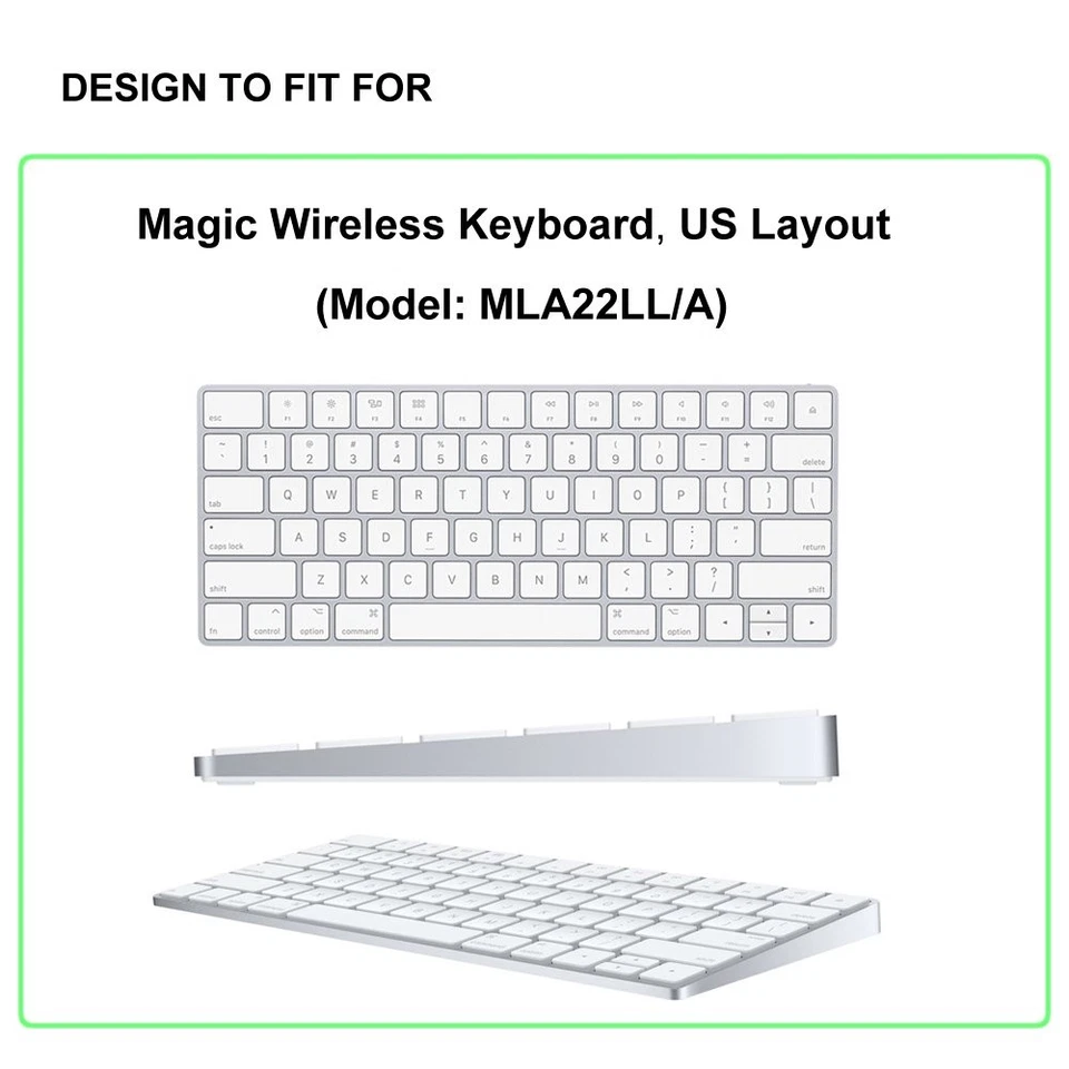 Ultra Thin Silicone Keyboard Protector Cover Skin for Apple Magic Keyboard - Image 2 of 4