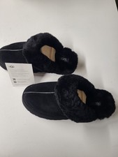 UGG Disquette BLACK SUEDE Slipper Sz 11 - Suede  Sheepskin Slip On - Vietnam
