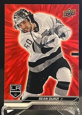 Sean Durzi 2023-24 Upper Deck Outburst Red Parallel /25 #334 Los Angeles Kings