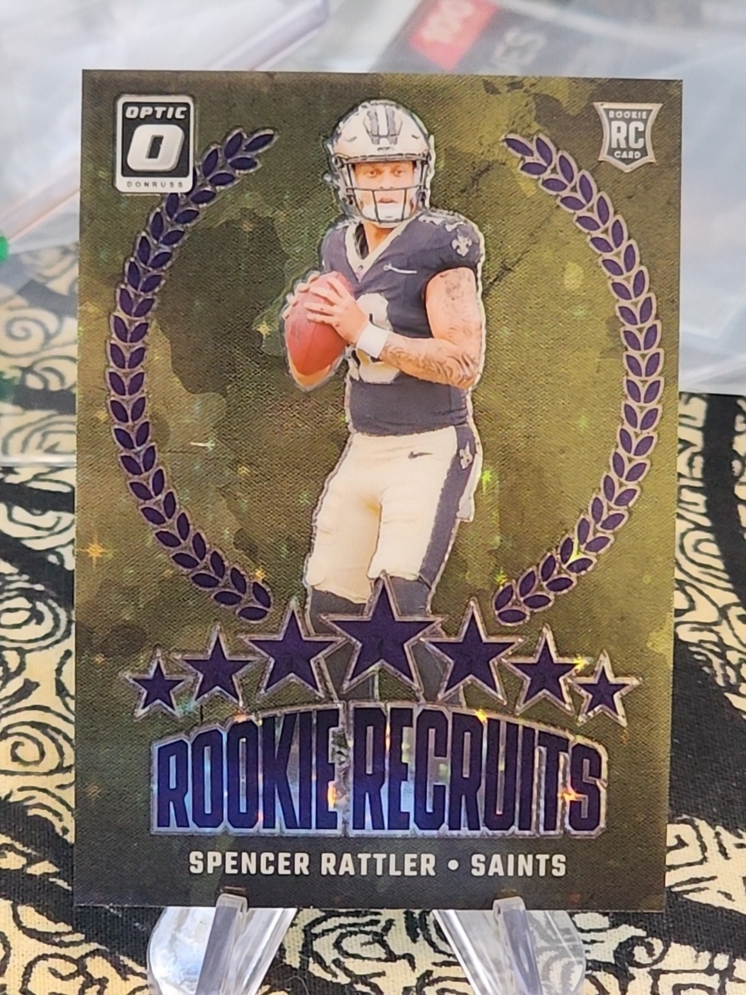 2024 Panini Donruss Optic Spencer Rattler Rookie Recruits RC Purple Stars /25