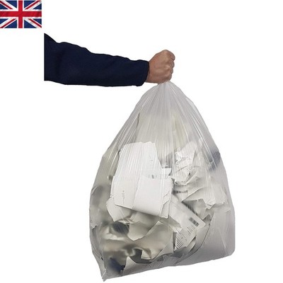 Großpackung mit 100 transparenten Recycling Müllbeuteln, 10 kg Fassungsvermögen - umweltfreundliche Lösung