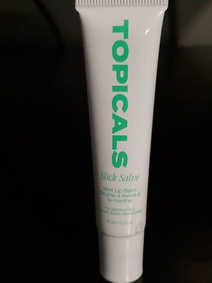 Topicals Slick Salve Glossy Lip Balm for Soothing + Hydration 0.5 oz Mint