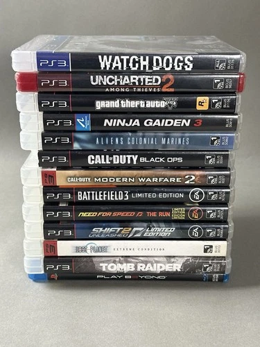 PS3 PlayStation 3 Game Lot of 12 - 2 Sealed Most CIB COD GTA 5 Ninja Garden