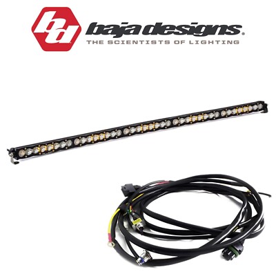 Baja Designs 50'' S8 Clear Driving/Combo Light Bar W/ Toggle Harness & Backlight