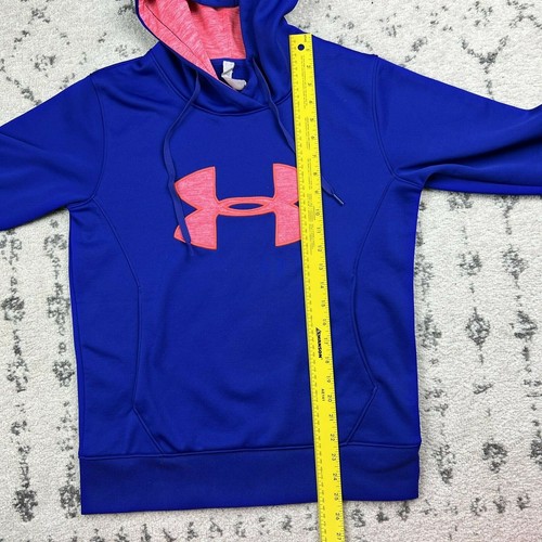 Under Armour Storm Hoodie Size SM/P Womens Blue Cold Gear Pullover Sweatshirt - Picture 4 of 7