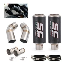 For Ducati Monster 796 696 1100 Slip on System Exhaust Link Pipe Muffler Tips