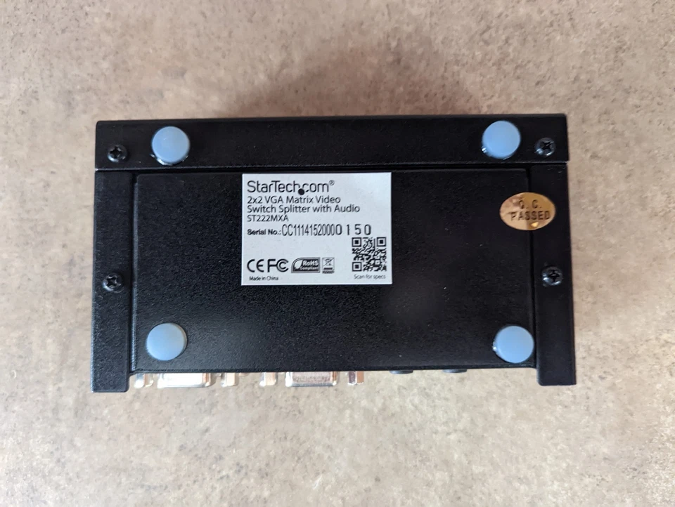 STARTECH.COM 2X2 VGA MATRIX VIDEO SWITCH SPLITTER WITH AUDIO ST222MX4 ULE3-4 - Image 4 of 4