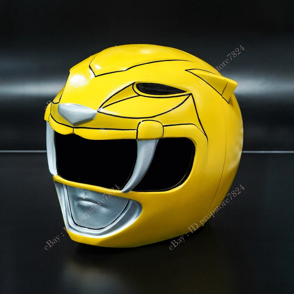 Casco de guardabosques amarillo cosplay MMPR disfraz de Halloween utilería decoración Foto 2 de 4