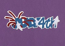 JULY 4TH die cuts scrapbook cards