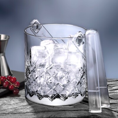 13 cm Pasabahce kleine Glasgetränke Party Eiswürfel Eiswürfel Eiskübel mit Tragegriff & Zangen