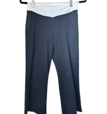 Otomix Womens Pants Black Capri Gym Yoga Logo Casual Low Rise Y2K 90's Large