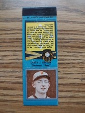 1934 1st First Baseball Matchbook Cover Silver Border Larry Benton Blue Version