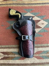 Western Leather Buckle Holster Fits Colt SAA Uberti Pietta EAA Taurus 1873 4.75"