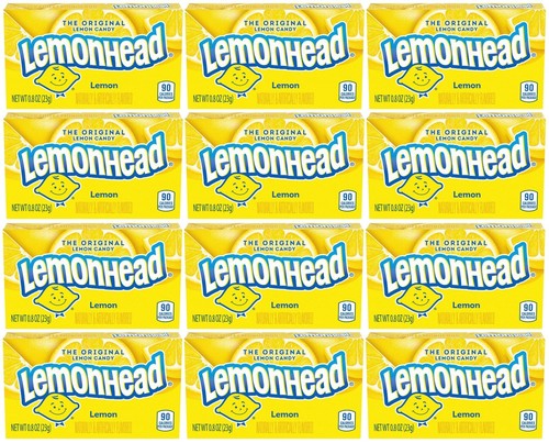 12x L'ORIGINALE lemonhead Caramelle al limone 23g DOLCI AMERICANI-