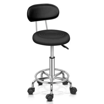 BONNLO Adjustable Beauty Spa Salon Stool Barber Tattoo Haircut Chair with Backrest