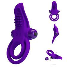 Penisringe mit Klitoris Stimulator, Silikon Penis Rringe Vibrator Hodenring