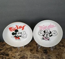 Set 2 Disney Minnie Mickey Mouse Dinner Pasta Bowls Zrike Brands Ceramic 