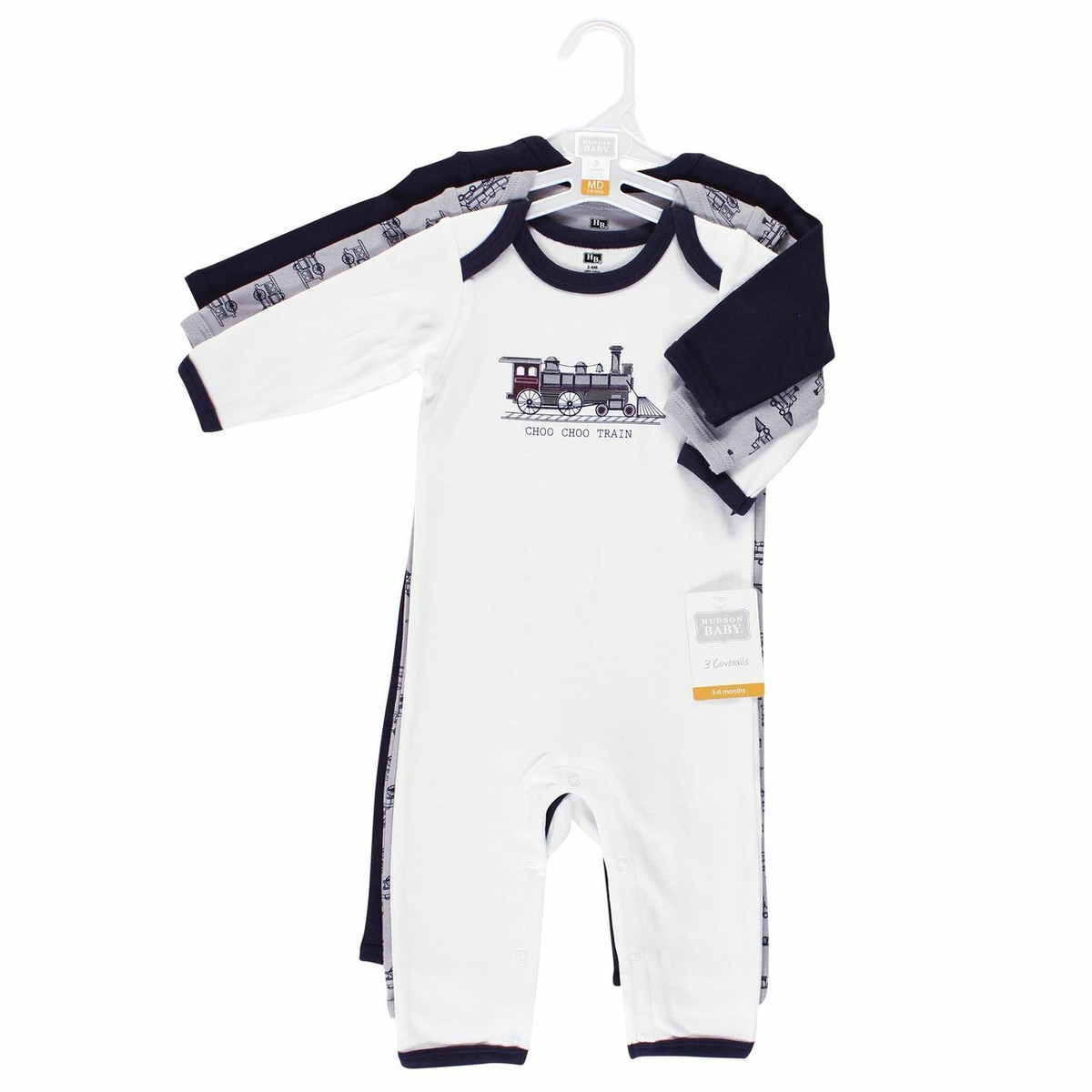 Hudson Baby Cotton Coveralls, Train | eBay