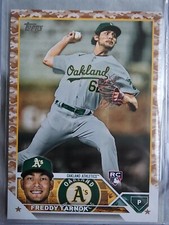 2023 Topps Series 2 Freddy Tarnok #608 Memorial Day Camo SSP 02/25 Rookie A's