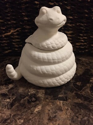 Snake Box Ready to Paint Unpainted Ceramic Bisque 