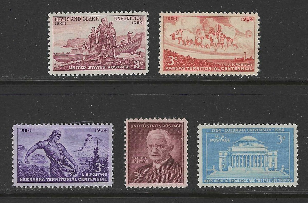 1954 STAMP YEAR SET (ALL U.S. POSTAGE STAMPS ISSUED THAT YEAR