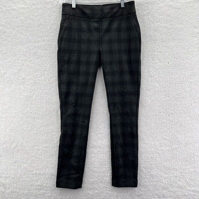 hilary radley ladies' plaid dress pant HILARY RADLEY Dress Pants Slim Fit Stretchy Gray Plaid SIZE XL