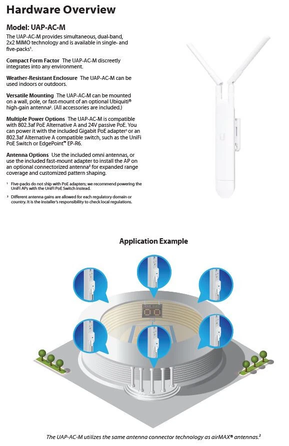 Ubiquiti New UAP-AC-M-5 UniFi AC Mesh 802.11ac 5-Pack Access Point, Int. version - Image 2 of 4