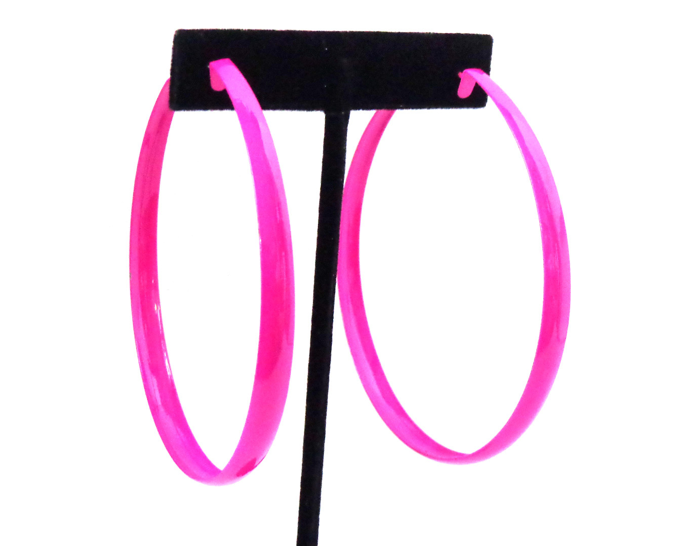 ASSORTED COLOR HOOP EARRINGS LARGE HOOPS 3 INCH HOOP EARRINGS .25 inch ...