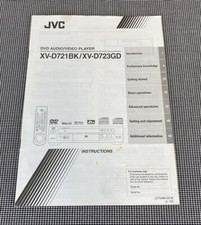 JVC DVD AUDIO/VIDEO PLAYER XV-D721BK/XV-D723GD INSTUCTION MANUAL J0252