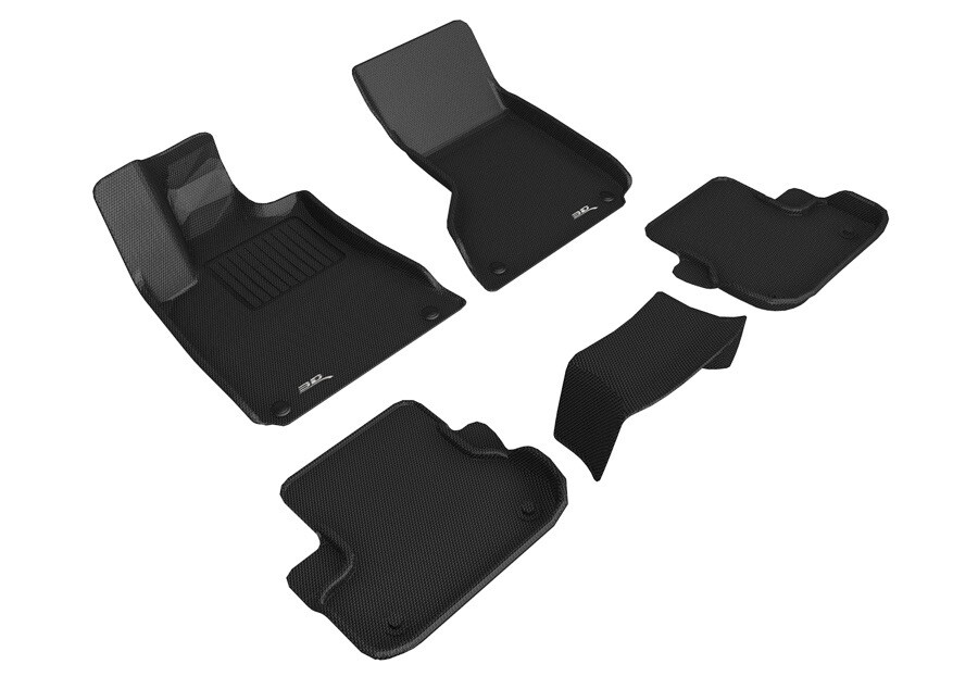 3D MAXpider  Black 1st & 2nd Row 5 Piece Set for Maserati Ghibli