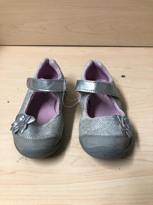 stride rite silver mary janes