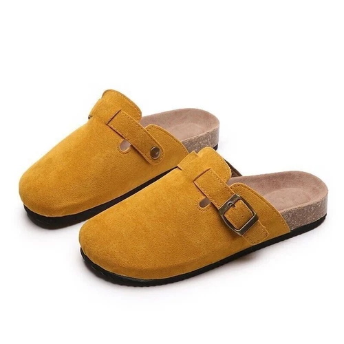 Clogs Hausschuhe Kork Fußbett Sandalen Wildleder Pantoletten Rutschen Berufssch - Bild 6 von 26