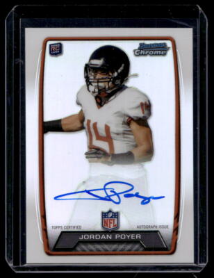 Jordan Poyer Rookie Auto 2013 Bowman Chrome Buffalo Bills Autograph