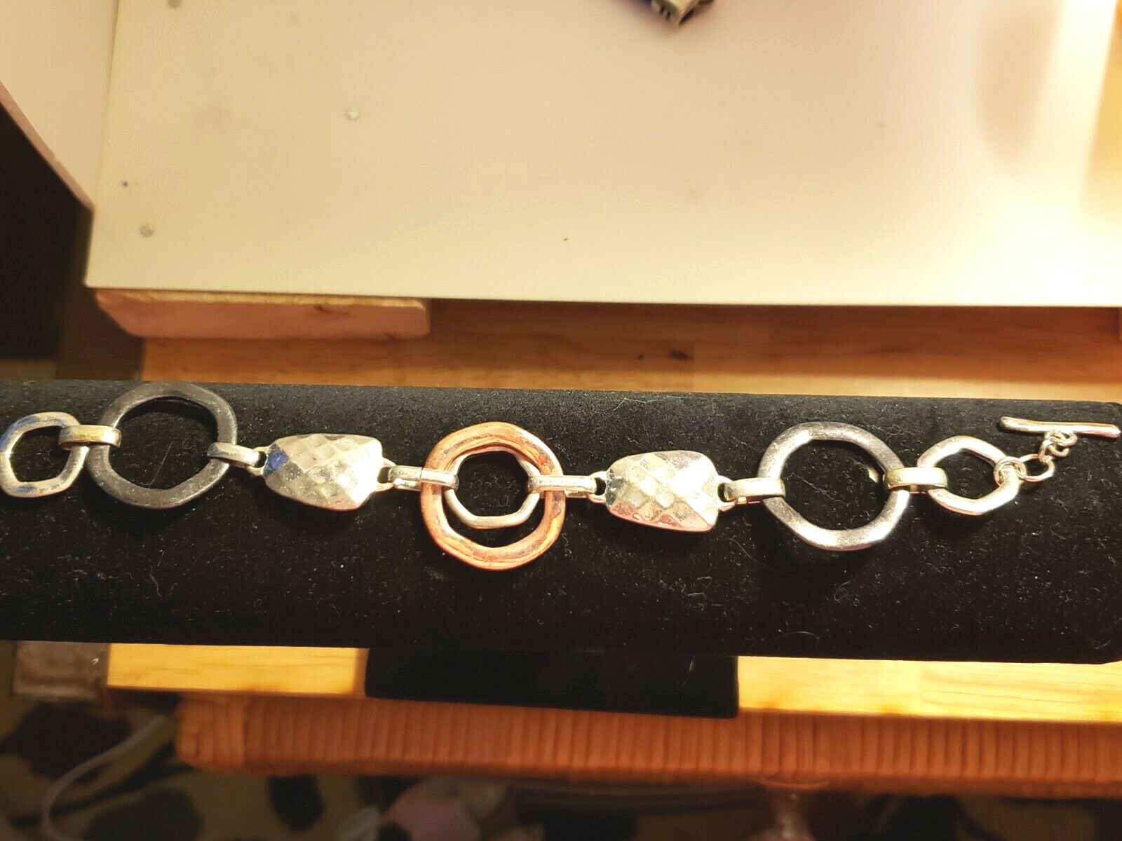 Multi Circle Necklace Silver Adjustable Length  a… - image 3