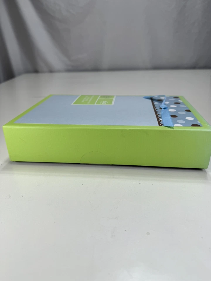 Kit de invitación de anuncio imprimible para bebé niño BLUE DOTS de Gartner-50 unidades NUEVO Foto 3 de 4