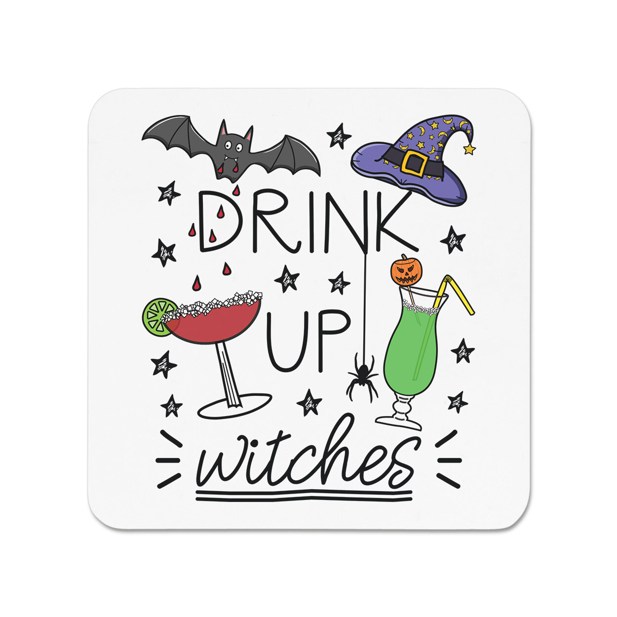 Drink Up Witches Halloween Fridge Magnet Spooky Ghost Pumpkin Scary Joke Funny