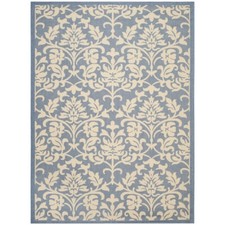 Tapis d'extérieur SAFAVIEH CY3416-3103 bleu de cour / naturel