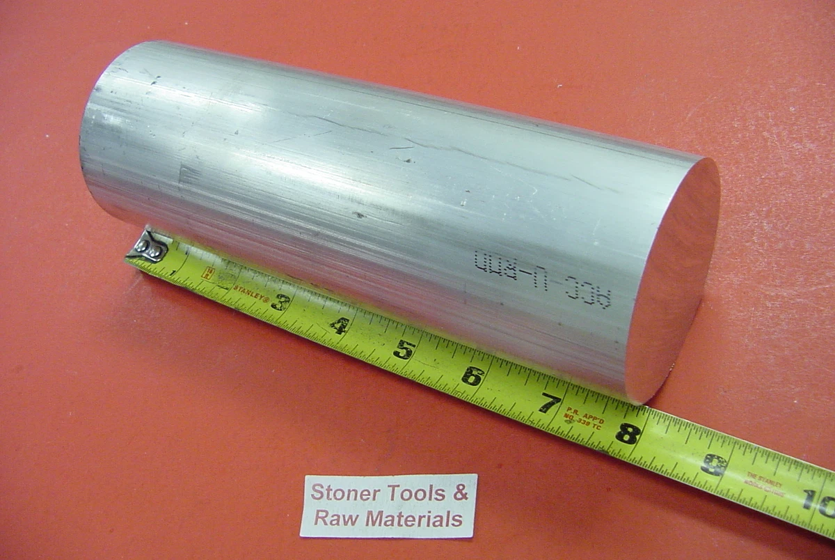 5 ALUMINUM 6061 ROUND ROD 2.2 LONG T6511 Solid Extruded Lathe Bar
