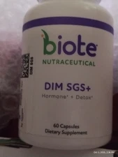 Retail 58 Ea. Biote Nutraceuticals - DIM SGS + - Hormone + Detox Supplement 